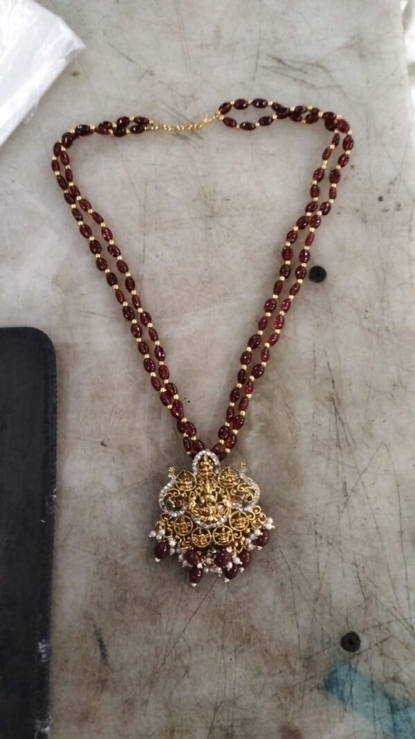Woman Red Golden Mangalsutra