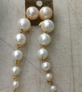 White Pearl Earrings For Women