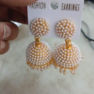 Earrings For Women Colour White Golden