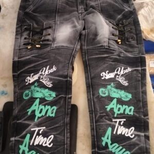 Men Black Grey Slim Fit Jeans Size 30