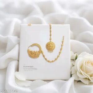 Shimmering Charming Maangtika Colour Golden