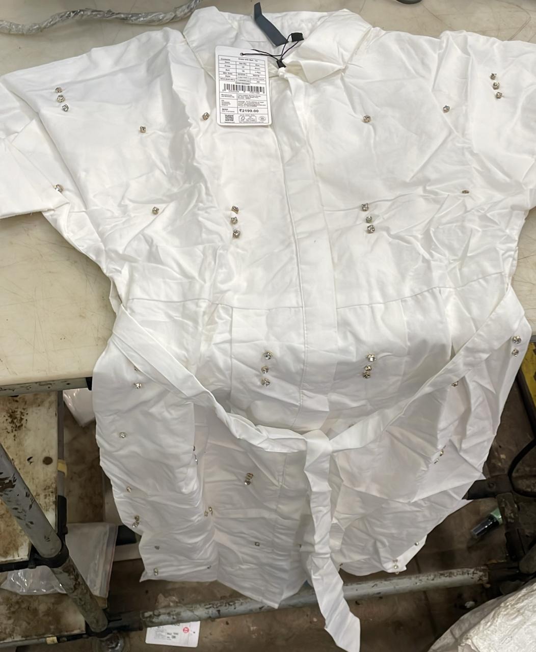 LPointOPointV Women White Color Long Top Size Xs