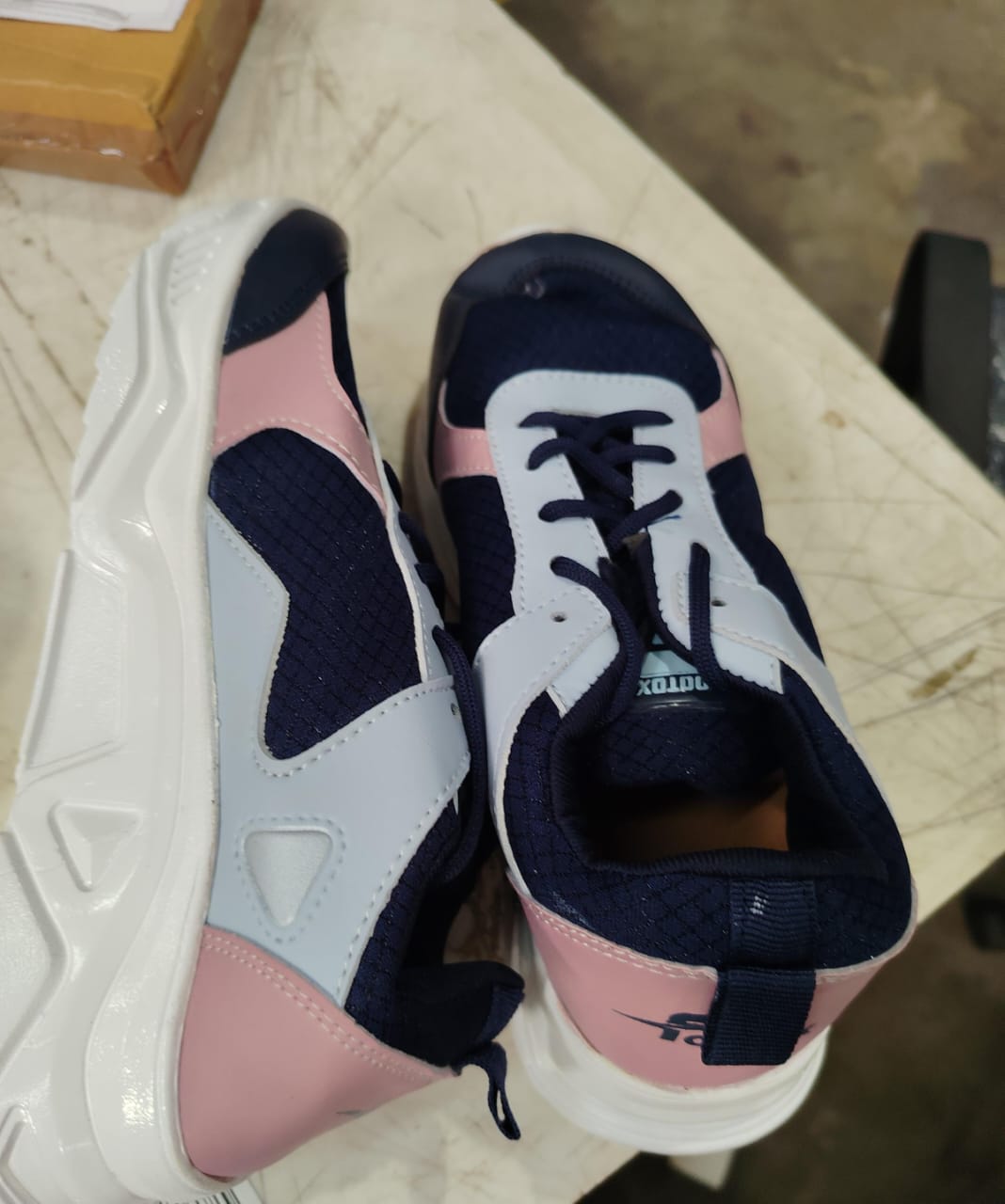 Navy Blue And Dusty Pink Color Shoes For Women Size 39