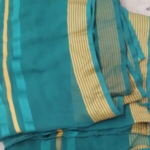 Saree For Women Green And Yellow