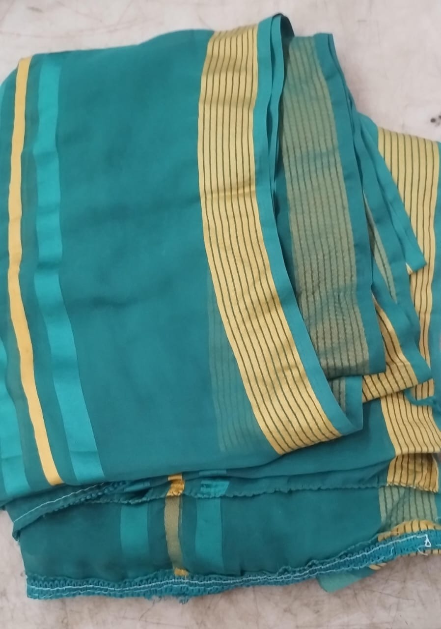 Saree For Women Green And Yellow
