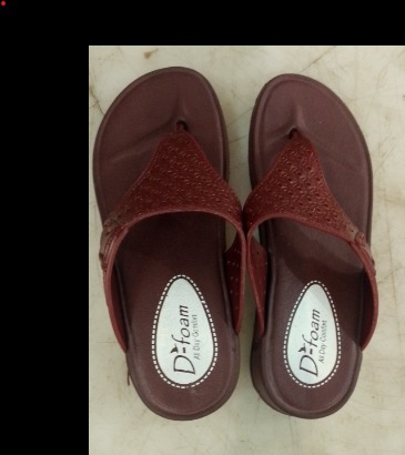 Women Maroon Colour Slippers Size 5