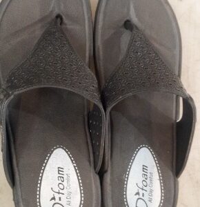 Women Grey Colour Slippers Size 8
