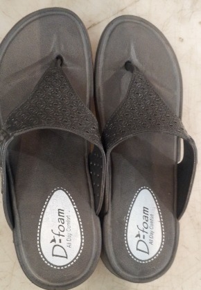 Women Grey Colour Slippers Size 8