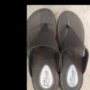Women Dark Grey Colour Slippers Size 8