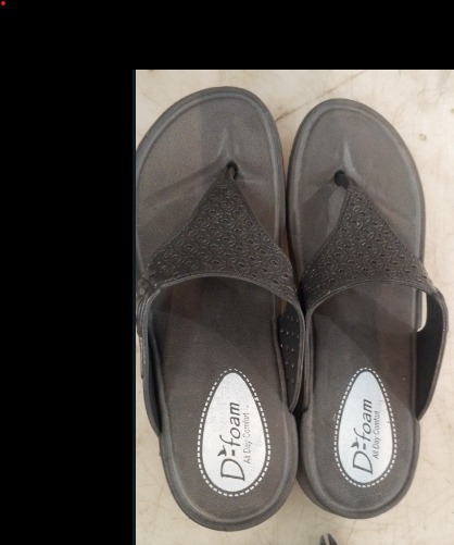 Women Dark Grey Colour Slippers Size 8