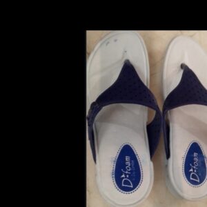 Women Grey And Blue Colour Slippers Size 8