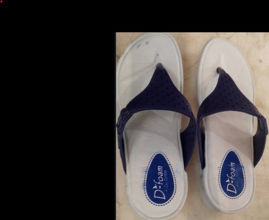 Women Grey And Blue Colour Slippers Size 8