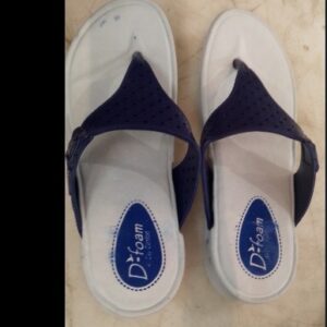Women Grey And Blue Colour Slippers Size 5