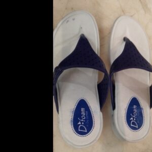 Women Grey And Blue Colour Slippers Size 6