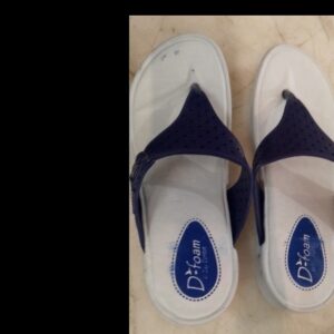 Women Grey And Blue Colour Slippers Size 7