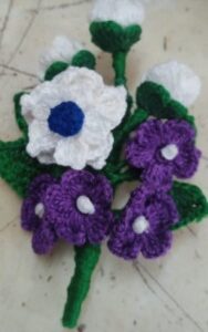 Purple Flower Brooch