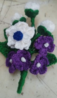 Purple Flower Brooch