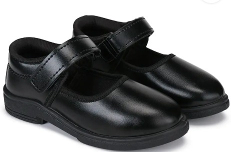 Girls Black School Shoes Size 4
