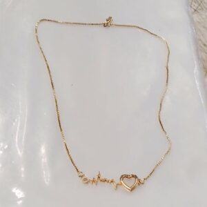 Golden Color Pendant And Chain For Women