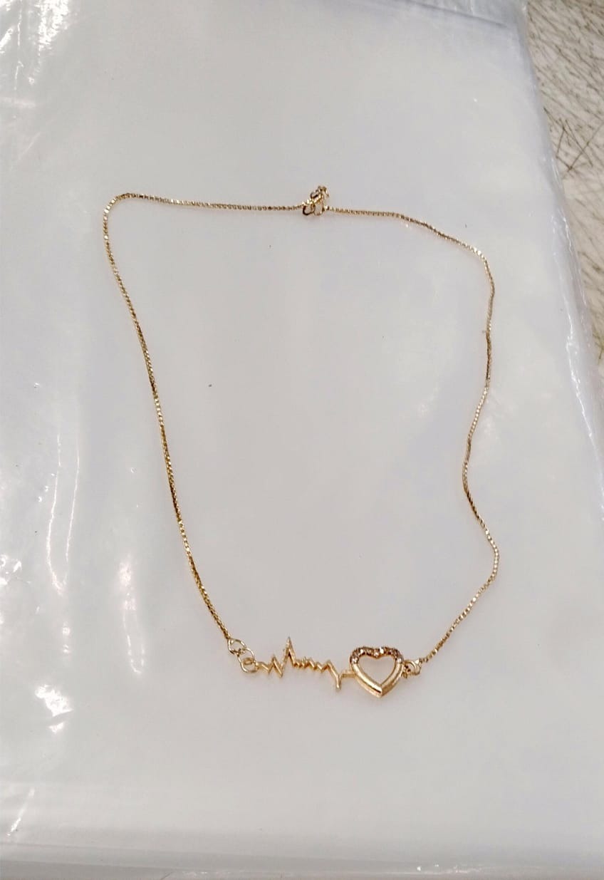 Golden Color Pendant And Chain For Women