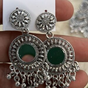 Women Trendisia Oxidised Silver Plated Geometric Shaped Earrings
