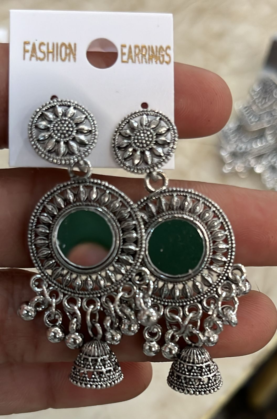 Women Trendisia Oxidised Silver Plated Geometric Shaped Earrings