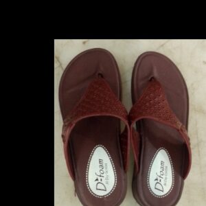 Women Maroon Colour Slippers Size 5