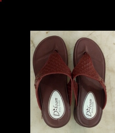 Women Maroon Colour Slippers Size 5