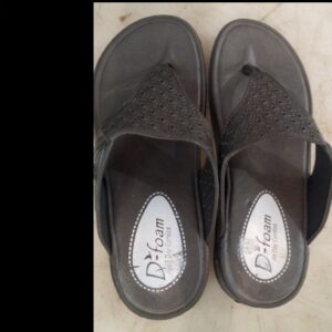 Women Dark Grey Colour Slippers Size 6