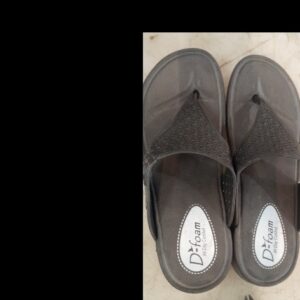 Women Dark Grey Colour Slippers Size Size 8