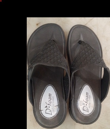 Women Dark Grey Colour Slippers Size 7
