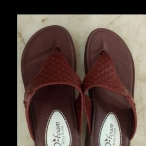Women Maroon Colour Slippers Size 8