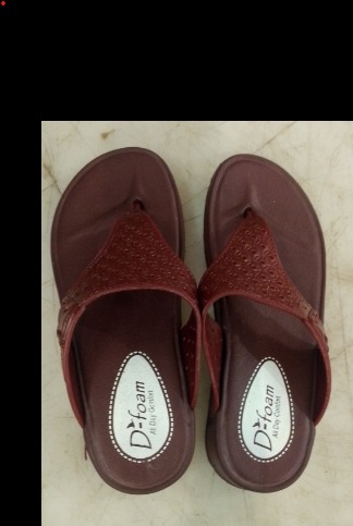Women Maroon Colour Slippers Size 8