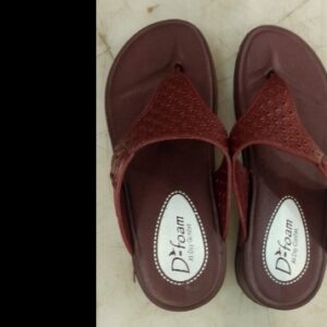 Women Maroon Colour Slippers Size 5