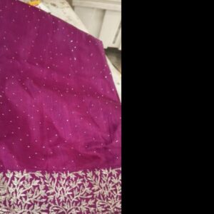Women Purple Colour With Embroidery Work Saree