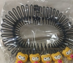 Stretchy Full Circles Comb Plastic Circular Hair Comb Stretchy Headband Holder For Women