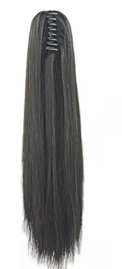 Claw Clip Straight Synthetic Extension Ponytail For Girls And Women 27 Inch