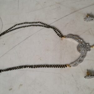 Womens Mangalsutra With Earrings Black