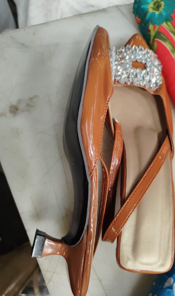 Tan Colour Single Elastic Toe Shoes High Women High Heels Size 39