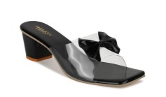 Tigmon Trendy Heels For Black White Size 9