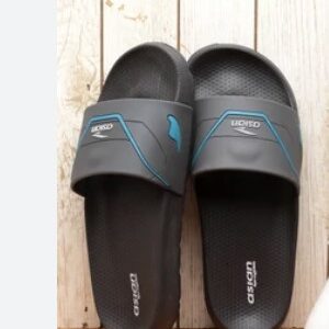 Asian Kids Boys Printed Rubber Sliders In Grey Colour Size 4