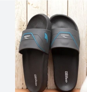 Asian Kids Boys Printed Rubber Sliders In Grey Colour Size 4
