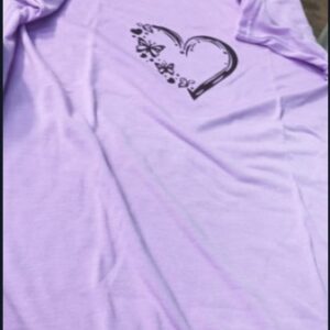 Purple Printed Half Sleeve Shirt For Women Size L