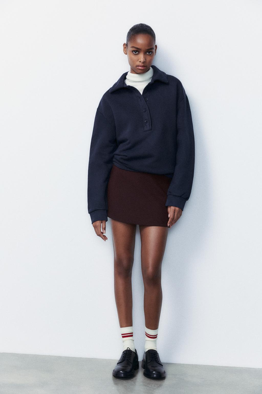 Zara Women Brown Skirt Size S