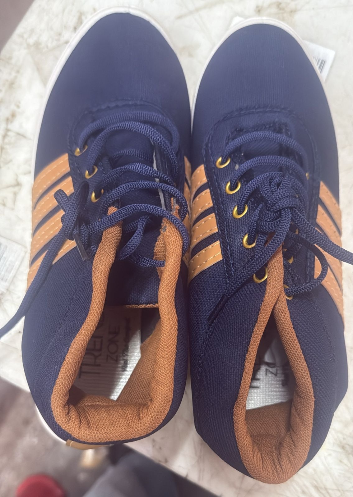Men Shoes Blue And Brown Color Size 6