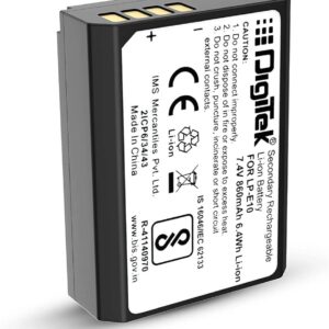 Digitek Secondary Rechargeable Li Ion Battery For Lp E10