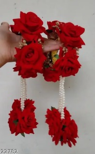 Red Rose Flower Kalire For Bride