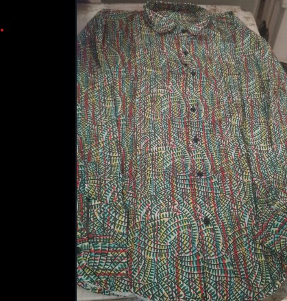 Green Printed Shirt For Men And Women Size M