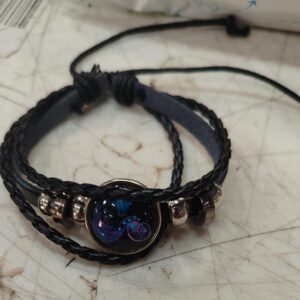 Black And Blue Colur Zodic Bracelet For Unisecx