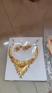Womens Golden Color Jewellery Set